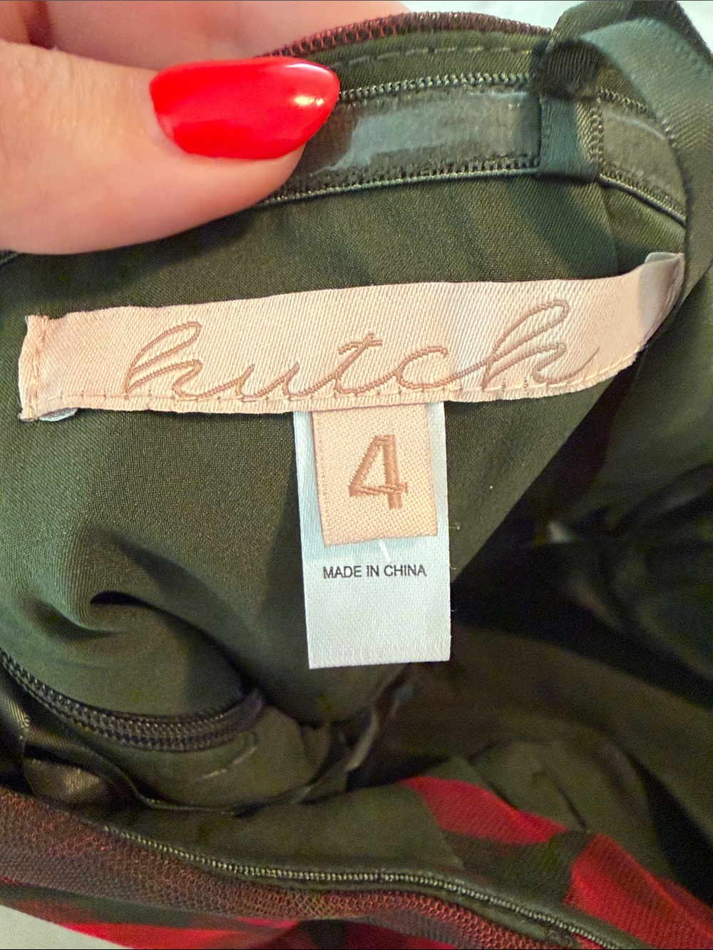 Hutch Isabella Gown Olive Blotted Floral Strapless Tiered Maxi Dress Size 4 - Picture 9 of 9
